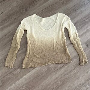 Gradient Beige Sweater - Crew Neck
